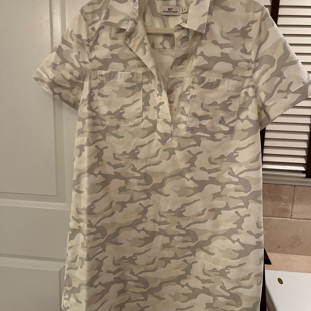 Vineyard Vines Camouflage Shirt Dress